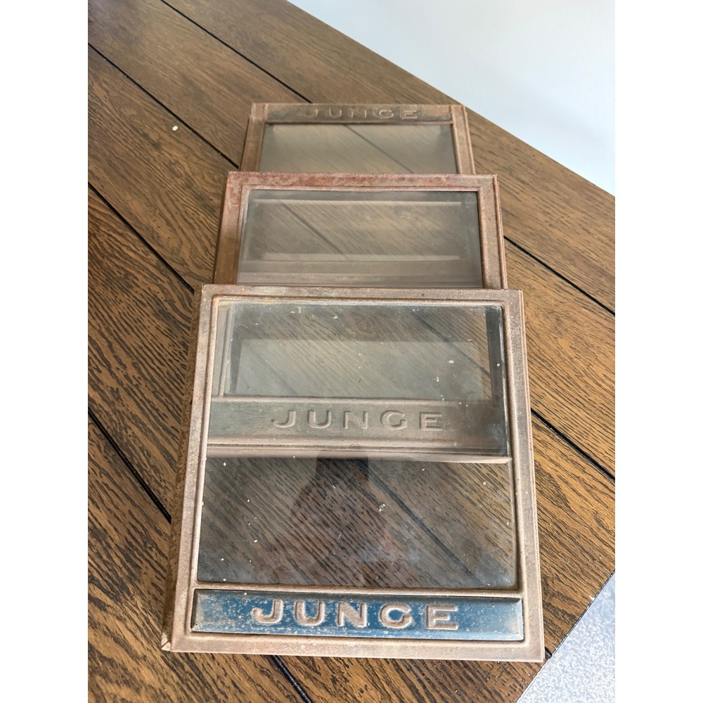 Junge Bakery Display Case Doors Brown Antique Industrial Rusty